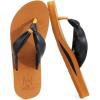 imageKuaiLu Womens Flip Flops With Arch Support Comfortable Yoga Mat Cushion Thong Leather Sandals for Ladies Fashion Slip On Summer Beach Walking Slides Indoor Outdoor Travel Orthotic SlippersKhaki Black