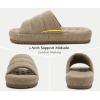 imageKuaiLu Mens Fashion Quilted Cottonblend Fabric Sandal Slippers Cozy Memory Foam IndoorOutdoor House Shoes with Lightweight Soft Cushion Footbed Hard Rubber SoleApricot Yellow