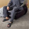 imageKuaiLu Mens Fashion Quilted Cottonblend Fabric Sandal Slippers Cozy Memory Foam IndoorOutdoor House Shoes with Lightweight Soft Cushion Footbed Hard Rubber SoleGrey