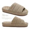 imageKuaiLu Mens Fashion Quilted Cottonblend Fabric Sandal Slippers Cozy Memory Foam IndoorOutdoor House Shoes with Lightweight Soft Cushion Footbed Hard Rubber SoleApricot Yellow