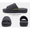 imageKuaiLu Mens Fashion Quilted Cottonblend Fabric Sandal Slippers Cozy Memory Foam IndoorOutdoor House Shoes with Lightweight Soft Cushion Footbed Hard Rubber SoleGrey