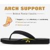 imageKuaiLu Womens Arch Support Flip Flops Ladies Comfort Lightweight Soft Yoga Mat Cushion Walking Thong SandalsAll Black