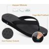 imageKuaiLu Womens Arch Support Flip Flops Ladies Comfort Lightweight Soft Yoga Mat Cushion Walking Thong SandalsAll Black