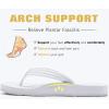 imageKuaiLu Womens Arch Support Flip Flops Ladies Comfort Lightweight Soft Yoga Mat Cushion Walking Thong SandalsAll White