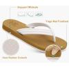 imageKuaiLu Womens Arch Support Flip Flops Ladies Comfort Lightweight Soft Yoga Mat Cushion Walking Thong SandalsWhite Khaki