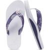 imageKuaiLu Womens Arch Support Flip Flops Ladies Comfort Lightweight Soft Yoga Mat Cushion Walking Thong SandalsPurple White
