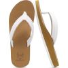 imageKuaiLu Womens Arch Support Flip Flops Ladies Comfort Lightweight Soft Yoga Mat Cushion Walking Thong SandalsWhite Khaki
