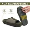 imageKUAILU Women Cozy Slippers Comfortable Suede Faux Fluff Warm Sherpa Lining House slippers for ladies Bedroom Memory Foam Cushioned Orthotic Open Toe Slides Thick Hard Sole IndoorampampOutdoor US Size 511Greenchoose One Size Up