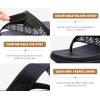imageKuaiLu Womens Orthopedic Flip Flops With Arch Support Adjustable Thick Athletic Cushion Recovery Walking Sandals For Woman Ladies Fashion Comfortable FlipFlop Slides Water Resistant ampamp LightweightBlack