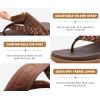 imageKuaiLu Womens Orthopedic Flip Flops With Arch Support Adjustable Thick Athletic Cushion Recovery Walking Sandals For Woman Ladies Fashion Comfortable FlipFlop Slides Water Resistant ampamp LightweightBrown Khaki