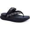 imageKuaiLu Womens Orthopedic Flip Flops With Arch Support Adjustable Thick Athletic Cushion Recovery Walking Sandals For Woman Ladies Fashion Comfortable FlipFlop Slides Water Resistant ampamp LightweightBlack