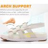 imageKuaiLu Womens Fashion Orthopedic Walking Sandals for Women 2025 Arch Support Sandles Comfort Plantar Fasciitis Recovery Cushion Summer Travel Outdoor Hiking Open Toe Water Shoes Woman Size US511White