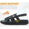 imageKuaiLu Womens Fashion Orthopedic Walking Sandals for Women 2025 Arch Support Sandles Comfort Plantar Fasciitis Recovery Cushion Summer Travel Outdoor Hiking Open Toe Water Shoes Woman Size US511Black