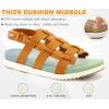 imageKuaiLu Womens Fashion Orthopedic Walking Sandals for Women 2025 Arch Support Sandles Comfort Plantar Fasciitis Recovery Cushion Summer Travel Outdoor Hiking Open Toe Water Shoes Woman Size US511Beige