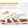imageKuaiLu Womens Fashion Orthopedic Walking Sandals for Women 2025 Arch Support Sandles Comfort Plantar Fasciitis Recovery Cushion Summer Travel Outdoor Hiking Open Toe Water Shoes Woman Size US511White Khaki