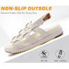imageKuaiLu Womens Fashion Orthopedic Walking Sandals for Women 2025 Arch Support Sandles Comfort Plantar Fasciitis Recovery Cushion Summer Travel Outdoor Hiking Open Toe Water Shoes Woman Size US511White