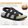 imageKuaiLu Womens Fashion Orthopedic Walking Sandals for Women 2025 Arch Support Sandles Comfort Plantar Fasciitis Recovery Cushion Summer Travel Outdoor Hiking Open Toe Water Shoes Woman Size US511Black Khaki