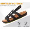 imageKuaiLu Womens Fashion Orthopedic Walking Sandals for Women 2025 Arch Support Sandles Comfort Plantar Fasciitis Recovery Cushion Summer Travel Outdoor Hiking Open Toe Water Shoes Woman Size US511Black Khaki