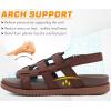 imageKuaiLu Womens Fashion Orthopedic Walking Sandals for Women 2025 Arch Support Sandles Comfort Plantar Fasciitis Recovery Cushion Summer Travel Outdoor Hiking Open Toe Water Shoes Woman Size US511Brown