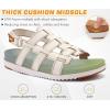 imageKuaiLu Womens Fashion Orthopedic Walking Sandals for Women 2025 Arch Support Sandles Comfort Plantar Fasciitis Recovery Cushion Summer Travel Outdoor Hiking Open Toe Water Shoes Woman Size US511White Khaki