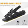 imageKuaiLu Womens Fashion Orthopedic Walking Sandals for Women 2025 Arch Support Sandles Comfort Plantar Fasciitis Recovery Cushion Summer Travel Outdoor Hiking Open Toe Water Shoes Woman Size US511Black