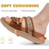 imageKuaiLu Womens Fashion Orthotic Slides Ladies Athletic Thick Cushion Recovery Sandals Adjustable Strap Slip On Walking Sandles With Comfortable Plantar Fasciitis Arch SupportTan Khaki