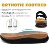 imageKuaiLu Womens Fashion Orthotic Slides Ladies Athletic Thick Cushion Recovery Sandals Adjustable Strap Slip On Walking Sandles With Comfortable Plantar Fasciitis Arch SupportBlack Khaki