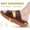 imageKuaiLu Womens Fashion Orthotic Slides Ladies Athletic Thick Cushion Recovery Sandals Adjustable Strap Slip On Walking Sandles With Comfortable Plantar Fasciitis Arch SupportBrown Khaki