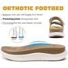 imageKuaiLu Womens Fashion Orthotic Slides Ladies Athletic Thick Cushion Recovery Sandals Adjustable Strap Slip On Walking Sandles With Comfortable Plantar Fasciitis Arch SupportBeige