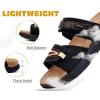 imageKuaiLu Womens Fashion Orthotic Slides Ladies Athletic Thick Cushion Recovery Sandals Adjustable Strap Slip On Walking Sandles With Comfortable Plantar Fasciitis Arch SupportBlack Khaki