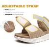 imageKuaiLu Womens Fashion Orthotic Slides Ladies Athletic Thick Cushion Recovery Sandals Adjustable Strap Slip On Walking Sandles With Comfortable Plantar Fasciitis Arch SupportBeige
