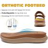 imageKuaiLu Womens Fashion Orthotic Slides Ladies Athletic Thick Cushion Recovery Sandals Adjustable Strap Slip On Walking Sandles With Comfortable Plantar Fasciitis Arch SupportTan Khaki