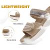 imageKuaiLu Womens Fashion Orthotic Slides Ladies Athletic Thick Cushion Recovery Sandals Adjustable Strap Slip On Walking Sandles With Comfortable Plantar Fasciitis Arch SupportBeige