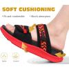 imageKuaiLu Womens Fashion Orthotic Slides Ladies Athletic Thick Cushion Recovery Sandals Adjustable Strap Slip On Walking Sandles With Comfortable Plantar Fasciitis Arch SupportBlackRed