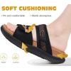 imageKuaiLu Womens Fashion Orthotic Slides Ladies Athletic Thick Cushion Recovery Sandals Adjustable Strap Slip On Walking Sandles With Comfortable Plantar Fasciitis Arch SupportBlack Khaki