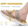 imageKuaiLu Womens Fashion Orthotic Slides Ladies Athletic Thick Cushion Recovery Sandals Adjustable Strap Slip On Walking Sandles With Comfortable Plantar Fasciitis Arch SupportBeige