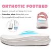 imageKuaiLu Womens Fashion Orthotic Slides Ladies Athletic Thick Cushion Recovery Sandals Adjustable Strap Slip On Walking Sandles With Comfortable Plantar Fasciitis Arch SupportPink White
