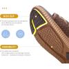 imageKuaiLu Womens Fashion Orthotic Slides Ladies Athletic Thick Cushion Recovery Sandals Adjustable Strap Slip On Walking Sandles With Comfortable Plantar Fasciitis Arch SupportBrown Khaki