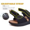 imageKuaiLu Womens Fashion Orthotic Slides Ladies Athletic Thick Cushion Recovery Sandals Adjustable Strap Slip On Walking Sandles With Comfortable Plantar Fasciitis Arch SupportBlack Khaki
