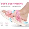 imageKuaiLu Womens Fashion Orthotic Slides Ladies Athletic Thick Cushion Recovery Sandals Adjustable Strap Slip On Walking Sandles With Comfortable Plantar Fasciitis Arch SupportPink White