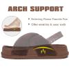 imageKuaiLu Womens Fuzzy Criss Cross Band Platform Slippers Back Strap Arch Support Furry Faux Fur Ladies Open Toe Slingback Slide Cozy Soft Plush Fleece Comfy House Shoes Sandals Indoor Outdoor Brown 6