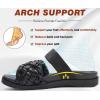imageKuaiLu Womens Orthopedic Sandals Comfortable Arch Support Fashion Summer Beach Dressy Sandals With Leather Braided Adjustable Open Toe Cushion Travel Outdoor Plantar Fasciitis Shoes US Size511Black