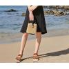 imageKuaiLu Womens Orthopedic Sandals Comfortable Arch Support Fashion Summer Beach Dressy Sandals With Leather Braided Adjustable Open Toe Cushion Travel Outdoor Plantar Fasciitis Shoes US Size511Tan White