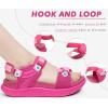 imageKuaiLu Womens Orthopedic Walking Sandals Recovery Sport Outdoor Hiking Water Sandles Thick Athletic Cushion Adjustable Leather Strap Sandals with Comfortable Plantar Fasciitis Arch SupportRose Red