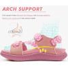 imageKuaiLu Womens Orthopedic Walking Sandals Recovery Sport Outdoor Hiking Water Sandles Thick Athletic Cushion Adjustable Leather Strap Sandals with Comfortable Plantar Fasciitis Arch SupportPink