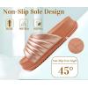 imageKuaiLu Womens Sandals with Arch Support Orthopedic Comfortable Lightweight Cushion Recovery Slides Summer Fashion Leather Casual Womans Plantar Fasciitis Sandals for IndoorampampOutdoor US Size 612Champagne Gold