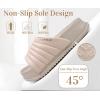 imageKuaiLu Womens Sandals with Arch Support Orthopedic Comfortable Lightweight Cushion Recovery Slides Summer Fashion Leather Casual Womans Plantar Fasciitis Sandals for IndoorampampOutdoor US Size 612Nude