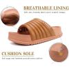 imageKuaiLu Womens Sandals with Arch Support Orthopedic Comfortable Lightweight Cushion Recovery Slides Summer Fashion Leather Casual Womans Plantar Fasciitis Sandals for IndoorampampOutdoor US Size 612Khaki