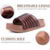 imageKuaiLu Womens Sandals with Arch Support Orthopedic Comfortable Lightweight Cushion Recovery Slides Summer Fashion Leather Casual Womans Plantar Fasciitis Sandals for IndoorampampOutdoor US Size 612Brown