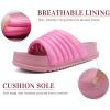 imageKuaiLu Womens Sandals with Arch Support Orthopedic Comfortable Lightweight Cushion Recovery Slides Summer Fashion Leather Casual Womans Plantar Fasciitis Sandals for IndoorampampOutdoor US Size 612Hot Pink